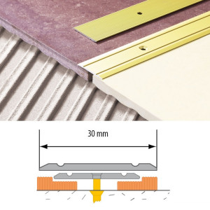 Порог алюминиевый Cezar LPP 30 мм 1.8 п.м. Серебро матовое