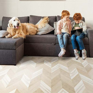 Пробковые полы Corkstyle Chevron Creme Lock