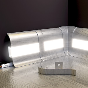 Кабель-канал Cezar прозрачный для подсветки плинтуса