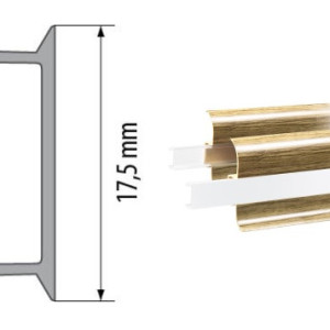 Кабель-канал Cezar прозрачный для подсветки плинтуса
