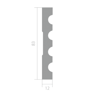 Ultrawood N 003 наличник белый под покраску 12х83х2440