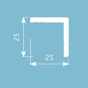 Угол CoSca AX001 25х25х2000 мм (пог. м)