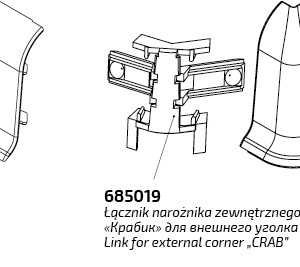 Усиливающий краб к наружнему углу Cezar Premium