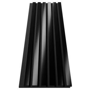 Акустическая панель Cosca Decor Сканди черный войлок 1200х300х19мм рейки экополимер черное зеркало (2 шт.)