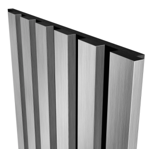 Акустическая панель Cosca Decor Сканди черный войлок 1200х300х19мм рейки экополимер хром матовый (2 шт.)