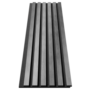 Акустическая панель Cosca Decor Сканди черный войлок 1200х300х19мм рейки экополимер хром матовый (2 шт.)