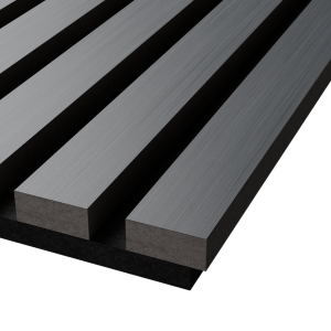 Акустическая панель Cosca Decor Монако черный войлок 2750х600х21мм шпон дуб антрацит темно-серый