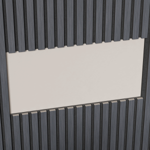 Акустическая панель Cosca Decor Монако черный войлок 2750х600х21мм шпон дуб антрацит темно-серый