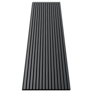 Акустическая панель Cosca Decor Монако черный войлок 2750х600х21мм шпон дуб антрацит темно-серый