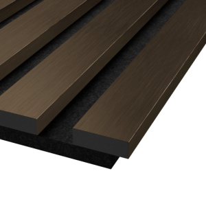 Акустическая панель Cosca Decor Сканди черный войлок 300х300х19мм рейки экополимер шампань (2 шт.)