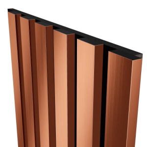 Акустическая панель Cosca Decor Сканди черный войлок 600х300х19мм рейки экополимер красная медь (2 шт.)