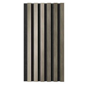 Акустическая панель Cosca Decor Сканди черный войлок 600х300х19мм рейки экополимер платина матовая (2 шт.)