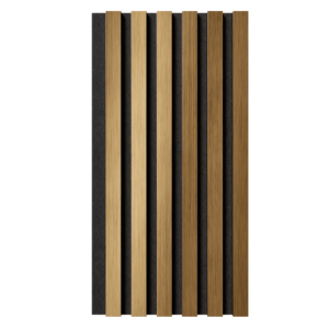 Акустическая панель Cosca Decor Сканди черный войлок 600х300х19мм рейки золото матовое (2 шт.)