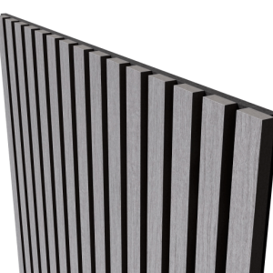 Акустическая панель Cosca Decor Монако черный войлок 600х600х21мм шпон дуб ардженто светло-серый