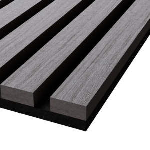 Акустическая панель Cosca Decor Монако черный войлок 600х600х21мм шпон дуб ардженто светло-серый