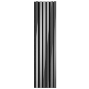 Акустическая панель Cosca Decor Эмираты черный войлок 1200х300х19мм рейки экополимер хром (2 шт.)