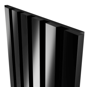 Акустическая панель Cosca Decor Эмираты черный войлок 3000х300х19мм рейки черное зеркало (2 шт.)