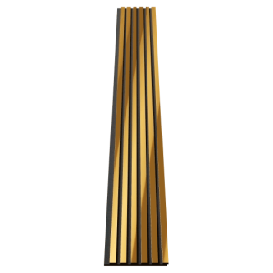 Акустическая панель Cosca Decor Эмираты черный войлок 3000х300х19мм рейки экополимер желтое золото (2 шт.)