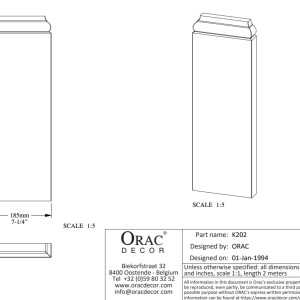 База пилястры Orac Decor K202