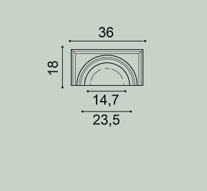 Капитель полуколонны Orac Decor K1121 360 мм