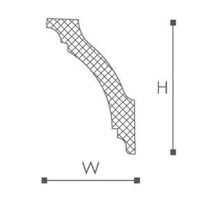 Карниз NMC Nomastyl GK 75х50х2000 мм (пог. м)