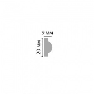 Молдинг Decomaster 97202F гибкий 9х20х2400 мм (пог. м)