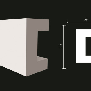 Молдинг Decor Dizayn DD613 30x50х2000 мм (пог. м)