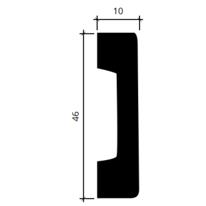 Молдинг дюрополимерный Европласт 6.51.362 10х46 мм
