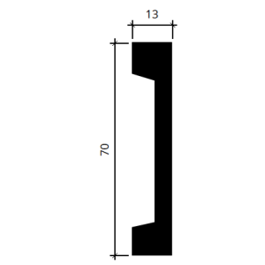 Молдинг дюрополимерный Европласт 6.51.363 13х70 мм