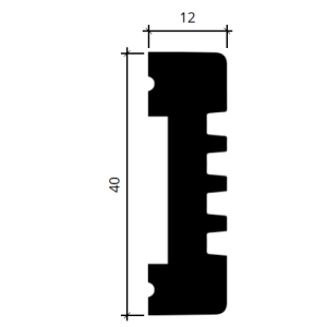 Молдинг дюрополимерный Европласт 6.51.702 12х40 мм