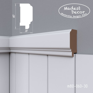 Молдинг МДФ для панелей Madest Decor m80 60-30 (пог. м)