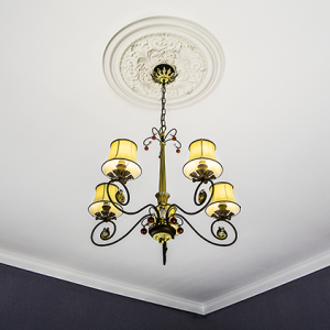 Потолочная розетка полиуретановая Европласт 1.56.001 695 мм