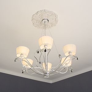 Потолочная розетка полиуретановая Европласт 1.56.003 520 мм