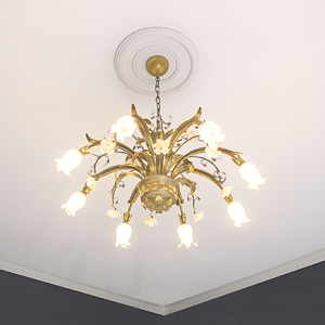 Потолочная розетка полиуретановая Европласт 1.56.004 435 мм