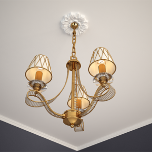 Потолочная розетка полиуретановая Европласт 1.56.011 198 мм