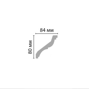 Потолочный плинтус Decomaster 96120F гибкий 80х85х2400 мм (пог. м)