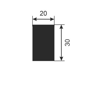 Рейка CoSca RX002 20х30х2000 мм (пог. м)