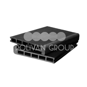 Профиль ступеней из ДПК Polivan Чёрный 24х165х3000 мм