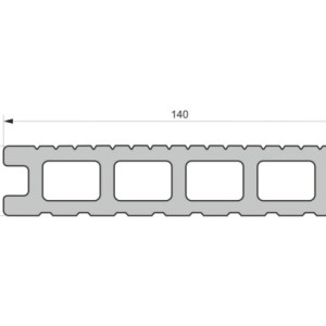 Террасная доска ДПК EcoDecking Extra Венге 28х140х4000 мм