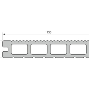 Террасная доска ДПК EcoDecking Praktik Серый 25х135х3000 мм