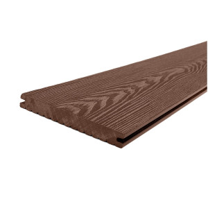Террасная доска ДПК Holzhof Solid полнотелая 18х150х4000 мм Коричневый