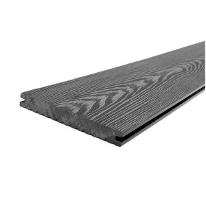 Террасная доска ДПК Holzhof Solid полнотелая 18х150х4000 мм Серый