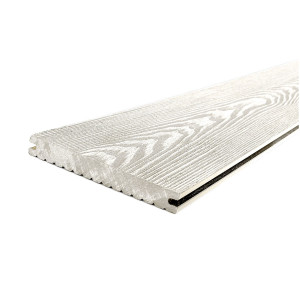 Террасная доска ДПК Holzhof Solid полнотелая 18х150х6000 мм Слоновая кость