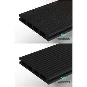 Террасная доска ДПК Woodvex Select Графит 22х146х3000 мм