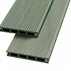 Террасная доска Экодэк Брайт. Вельвет. Шале Зелёный 22х140х4000 мм