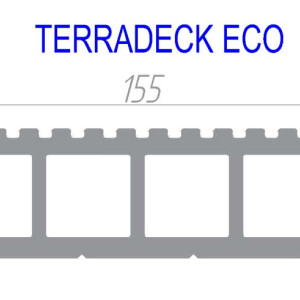 Террасная доска Terradeck Eco Терракот 28х155х6000 мм