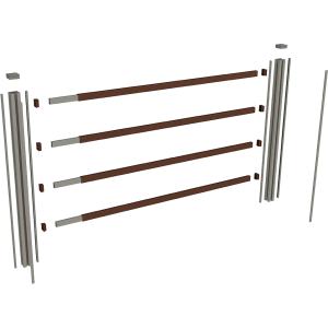 Забор - ограждение Родео из ДПК HILST 1000х1500 мм