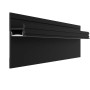 Плинтус Pro Design 7209 теневой скрытый RAL9005 Чёрный муар 17.5х30х52х2700 мм (пог. м)