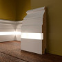 Плинтус Evrowood Белый PN 090 LED 18х100х2000 мм (пог. м)