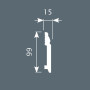 Плинтус CoSca PX027 99х15х2000 мм (пог. м)